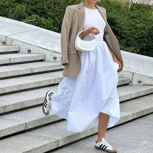 Lalavon White Tiered Dress